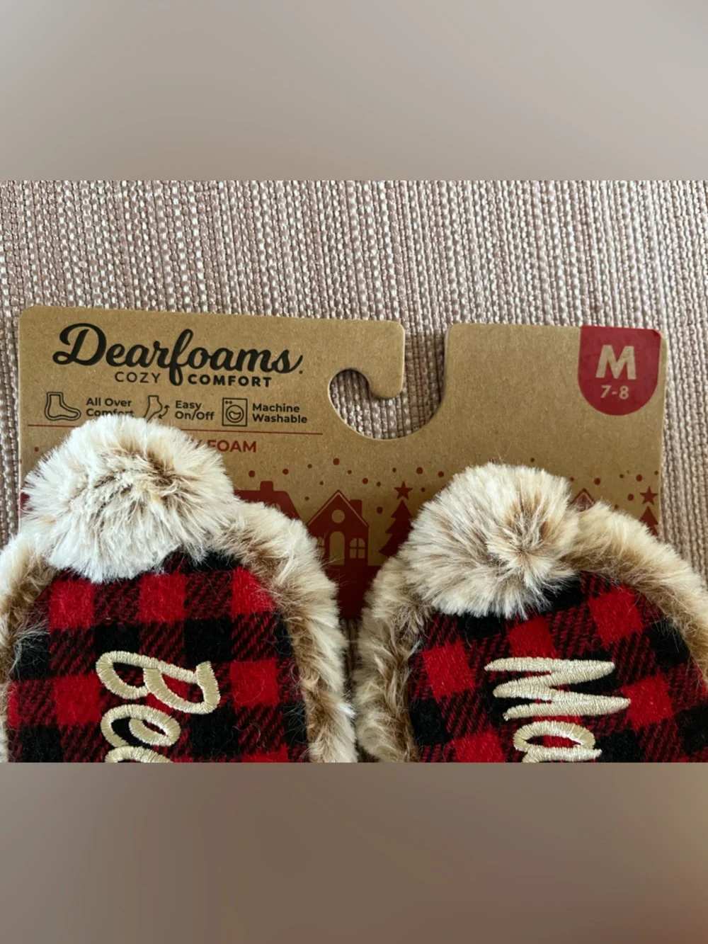NWT! Dearfoams Mama Bear Clog Slippers Size Medium 7/8 - Picture 2 of 6